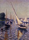 Gustave Caillebotte Canvas Paintings - Regatta at Argenteuil